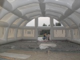 Airtight inflatable white tent