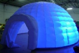 Inflatable lighting igloo dome