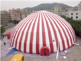 size: 20m diameter
color: white and red
material: PVC tarps