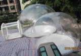 Size: 4m&3m diameter
Material:  Clear PVC & white PVC tarps
Color: clear / white
Packing size:95x58x58cm/68kgs