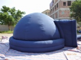 Inflatable projection dome tent