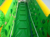 inflatable jumping with slide and obstacle