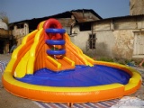 Small Double inflatable water slide for pool