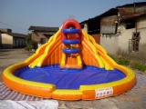 Small Double inflatable water slide for pool