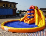 Small Double inflatable water slide for pool