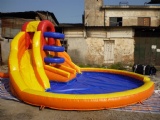 Small Double inflatable water slide for pool