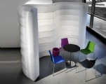 wave shape inflatable wall for indoor room