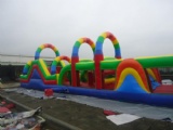 inflatable obstacle course tunnel circle