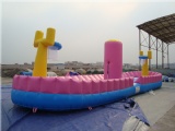 inflatable bungee run trampoline basketball