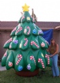 inflatable Christmas tree during Xmas