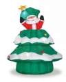 Family blow up inflatable Xmas tree with Santa