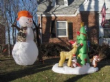 snowman decorations huge inflatables snowman