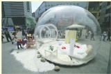 clear inflatable lawn bubble