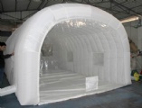 white inflatable car storage tent