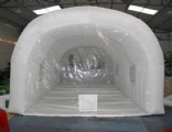 white inflatable car storage tent