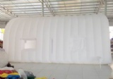 white inflatable car storage tent