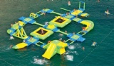 Amusement inflatable floating water park