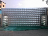 Inflatable silver stage for catwalk fashion shows