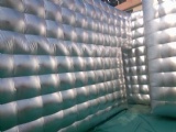 Inflatable silver stage for catwalk fashion shows