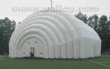 large white inflatable shelter for sports hall tent event