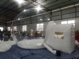 Size：4m diamter
weight: about 65kgs
color: transparent & white
Material:clear PVC & tarpaulin