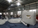 Size：4m diamter
weight: about 65kgs
color: transparent & white
Material:clear PVC & tarpaulin