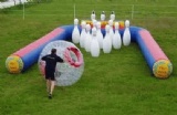 inflatable human bowling ball game