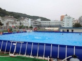 framed swimming pool