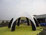 Inflatable sealed spider dome tent