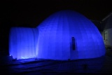 Outdoor inflatable igloo dome tent with LED lighting