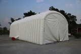 Size for one part: 7mLX7mW 
Size for two parts together:14mLX7mW
Material:Commercial grade PVC tarps
Color:White or can be customized