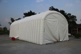 Size for one part: 7mLX7mW 
Size for two parts together:14mLX7mW
Material:Commercial grade PVC tarps
Color:White or can be customized