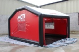 Inflatable shelter tent for racing show