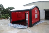 Inflatable shelter tent for racing show