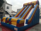 Large Inflatable Double Lane Slip Dry Slide for Kids