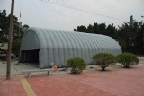 Inflatable tunnel tent for outdoor using