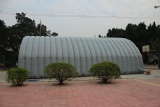 Inflatable tunnel tent for outdoor using