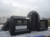 Outdoor Black Inflatable Football Pitch Arena Court For Sale
