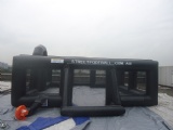 Outdoor Black Inflatable Football Pitch Arena Court For Sale