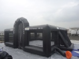 Outdoor Black Inflatable Football Pitch Arena Court For Sale