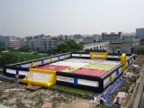 Interesting soccer football court Inflatable soap football field for sales