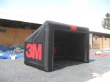 Inflatable kiosk for outdoor promotion